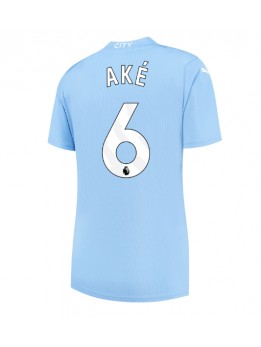 Billige Manchester City Nathan Ake #6 Hjemmedrakt Dame 2023-24 Kortermet